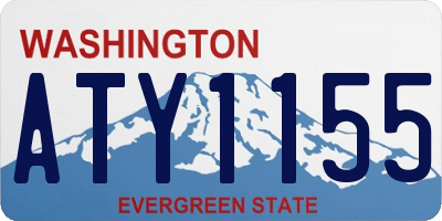 WA license plate ATY1155