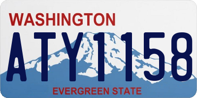 WA license plate ATY1158