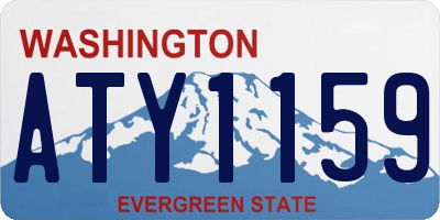 WA license plate ATY1159