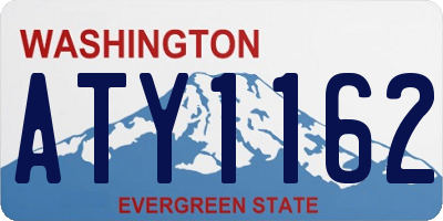 WA license plate ATY1162