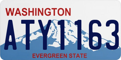 WA license plate ATY1163