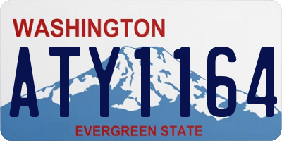 WA license plate ATY1164