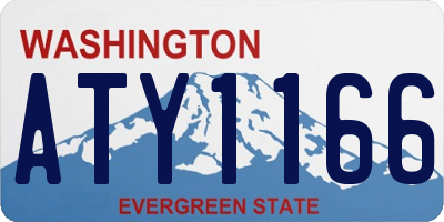 WA license plate ATY1166