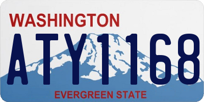 WA license plate ATY1168