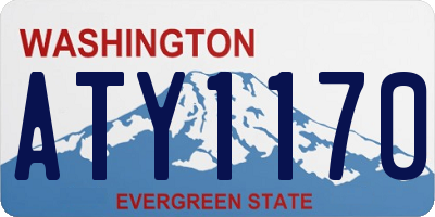 WA license plate ATY1170