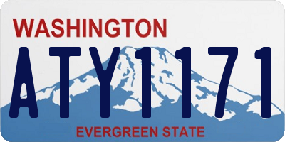 WA license plate ATY1171