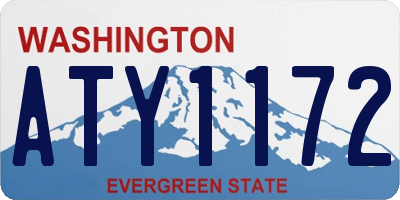 WA license plate ATY1172