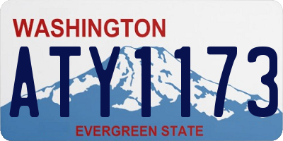 WA license plate ATY1173