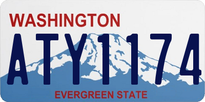 WA license plate ATY1174