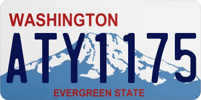 WA license plate ATY1175