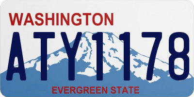 WA license plate ATY1178