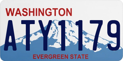 WA license plate ATY1179