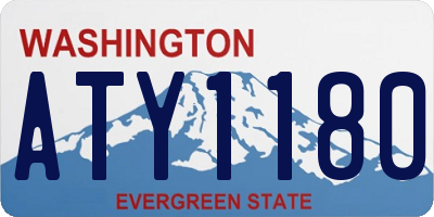 WA license plate ATY1180