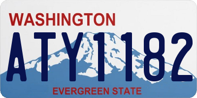 WA license plate ATY1182