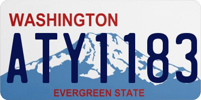 WA license plate ATY1183