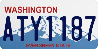 WA license plate ATY1187