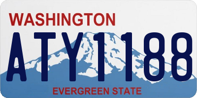 WA license plate ATY1188