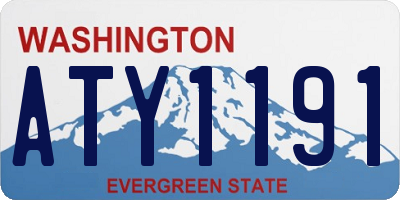 WA license plate ATY1191