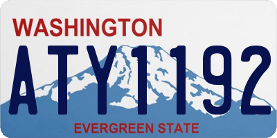 WA license plate ATY1192