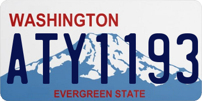 WA license plate ATY1193