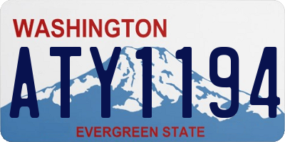 WA license plate ATY1194