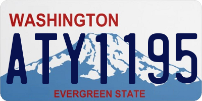 WA license plate ATY1195