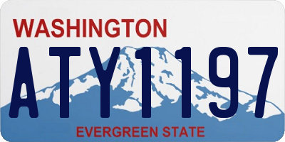 WA license plate ATY1197