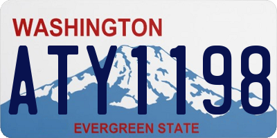 WA license plate ATY1198