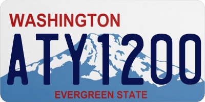 WA license plate ATY1200