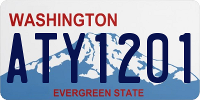 WA license plate ATY1201