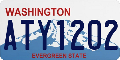 WA license plate ATY1202