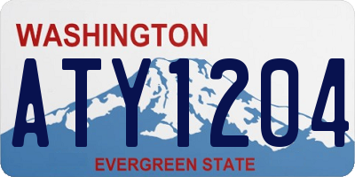WA license plate ATY1204