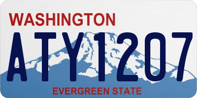 WA license plate ATY1207