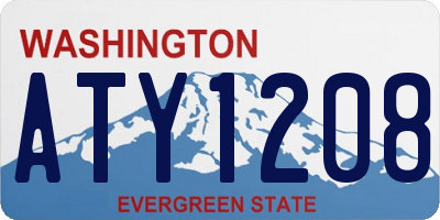 WA license plate ATY1208