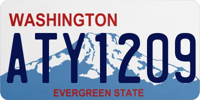 WA license plate ATY1209
