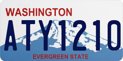 WA license plate ATY1210
