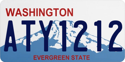 WA license plate ATY1212
