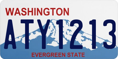 WA license plate ATY1213
