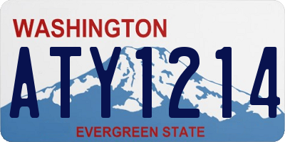 WA license plate ATY1214