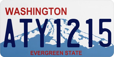 WA license plate ATY1215