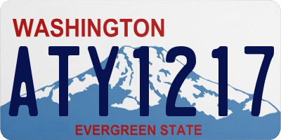 WA license plate ATY1217