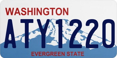 WA license plate ATY1220