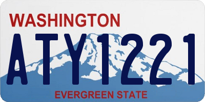 WA license plate ATY1221