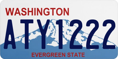 WA license plate ATY1222