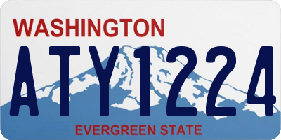 WA license plate ATY1224