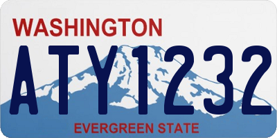 WA license plate ATY1232