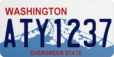 WA license plate ATY1237