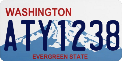 WA license plate ATY1238