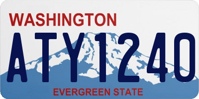 WA license plate ATY1240