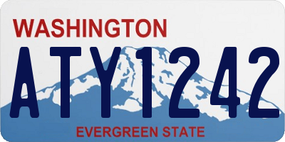 WA license plate ATY1242